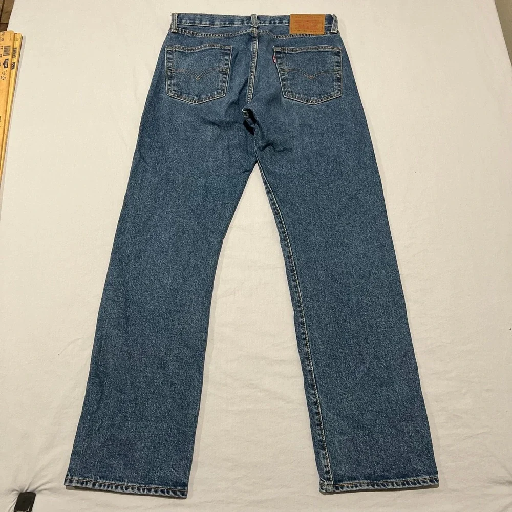 Mens Levis 501 XX 93' Blue Denim Button Fly Straight Leg Jeans 30x31 Big E